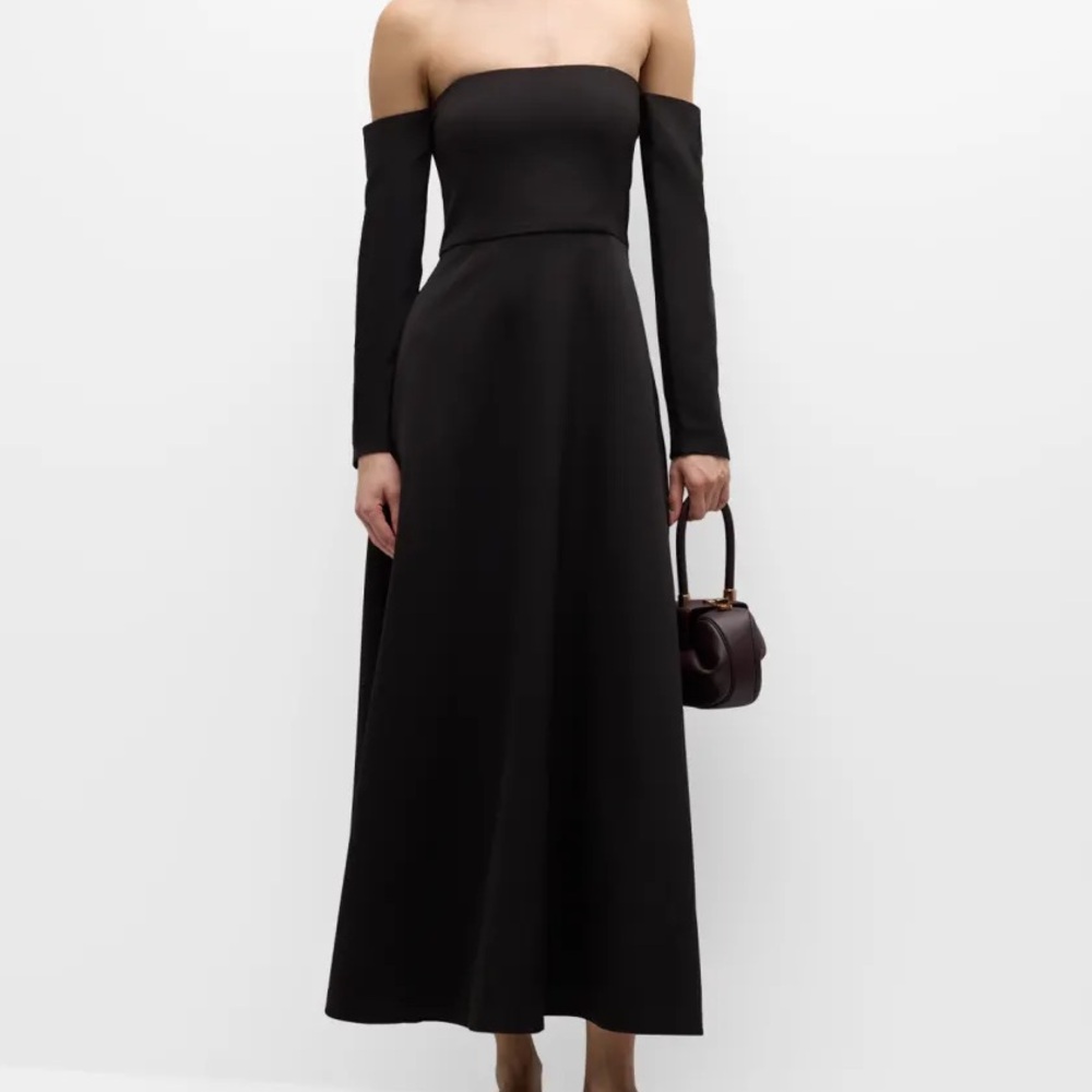 Bernadette Edia Off The Shoulder Long Sleeve Maxi Dress